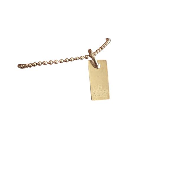 Gucci Silver Bar Logo Ball Chain Bracelet - Picture 8 of 12